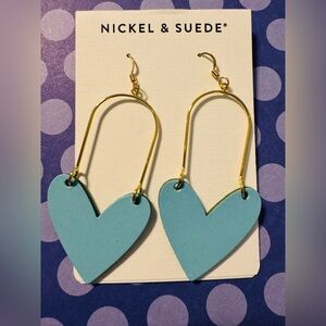 NWT Nickel & Suede Earrings